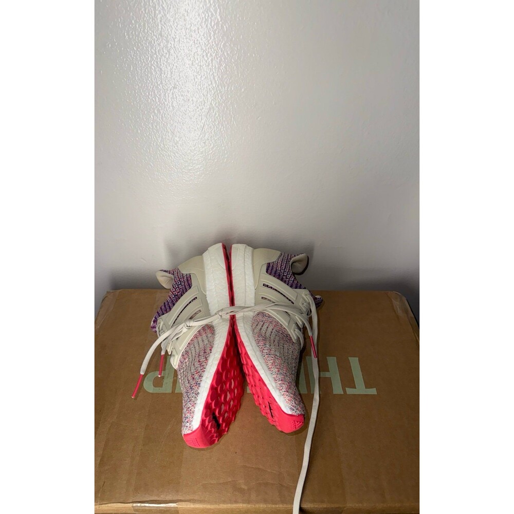 Women’s Adidas UltraBoost Running Sneakers Lace Up Athletic Shoes Bliss Multi - Picture 2 of 6